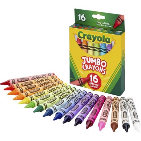 Crayola Jumbo Crayons - Assorted - 16 / Pack