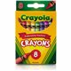 Crayola Regular Size Crayon Sets - 3.6" Length - 0.3" Diameter - Assorted - 8 / Box