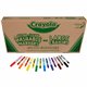 Crayola 8-Color Combo Large Crayon/Washable Marker Classpack - Red, Yellow, Green, Blue, Orange, Violet, Brown, Black Ink - Red,