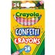 Crayola Confetti Crayons - 2" Length - Multi - 24 / Pack