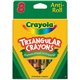 Crayola Triangular Anti-roll Crayons - Assorted - 8 / Box