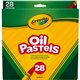 Crayola Jumbo-sized Oil Pestels - Apricot, Black, Blue, Green Blue, Blue-violet, Brown, Gray, Green, Metallic Silver, Orange, Pe