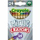 Crayola Metallic Crayons - 1.1" Length - Metallic - 24 / Pack