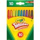 Crayola Mini Twistables Crayons - Clear, Assorted - 10 / Set