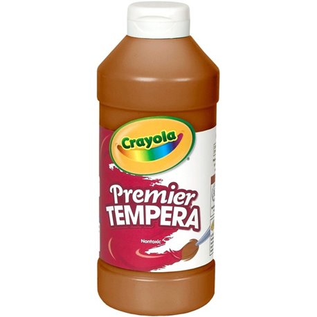 Crayola Premier Tempera Paint - 16 oz - 1 Each - Brown