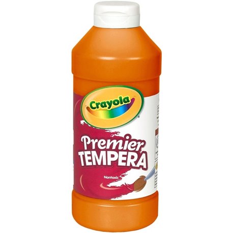 Crayola Premier Tempera Paint - 16 oz - 1 Each - Orange