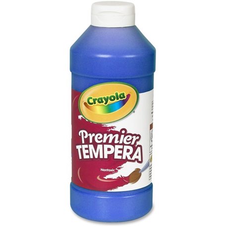 Crayola Premier Tempera Paint - 16 oz - 1 Each - Blue