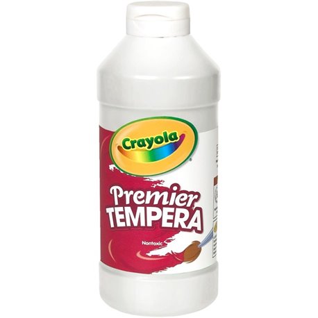 Crayola Premier Tempera Paint - 16 oz - 1 Each - White