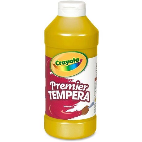 Crayola Premier Tempera Paint - 16 fl oz - 1 Each - Gold