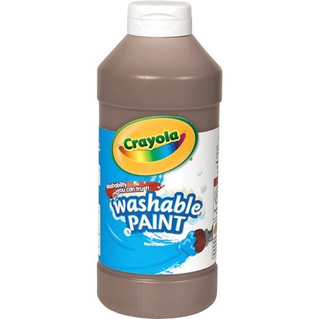 Crayola Washable Paint - 16 oz - 1 Each - Brown