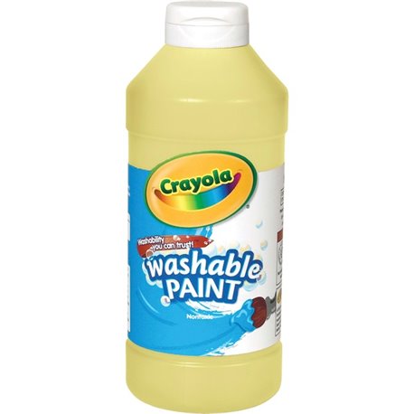 Crayola Washable Paint - 16 oz - 1 Each - Yellow