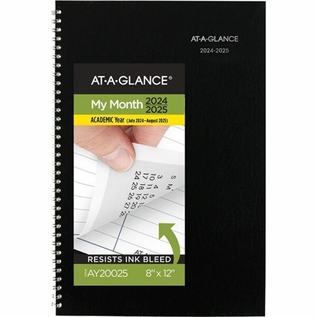 At-A-Glance DayMinder Monthly Academic Planner - Julian Dates - Monthly - 14 Month - July 2024 - August 2025 - 1 Month Double Pa