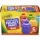 Crayola Washable Project Paint - 6 / Pack - Yellow, Green, Yellow Orange, Red Orange, Fuchsia, Blue, Violet, Teal