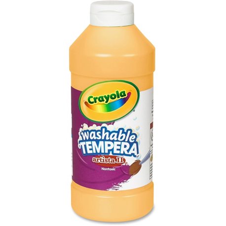 Crayola Artista II Washable Tempera Paints - 16 fl oz - 1 Each - Peach