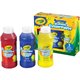 Crayola Washable Fingerpaint Bold Colors Set - 8 oz - 3 / Set - True Blue, Lemon Yellow, Fire Engine Red