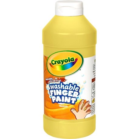 Crayola Washable Finger Paint - 16 fl oz - 1 Each - Yellow