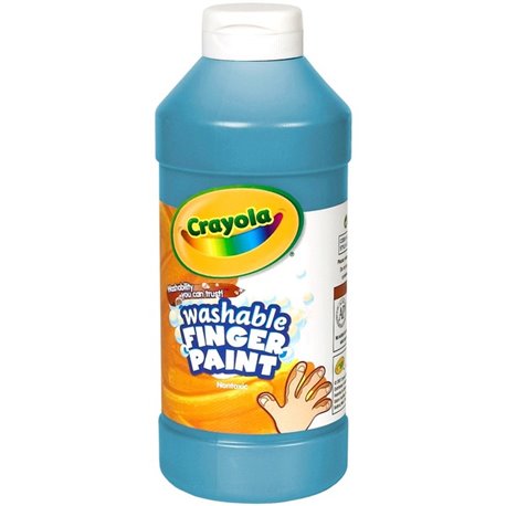 Crayola Washable Finger Paint - 16 fl oz - 1 Each - Blue