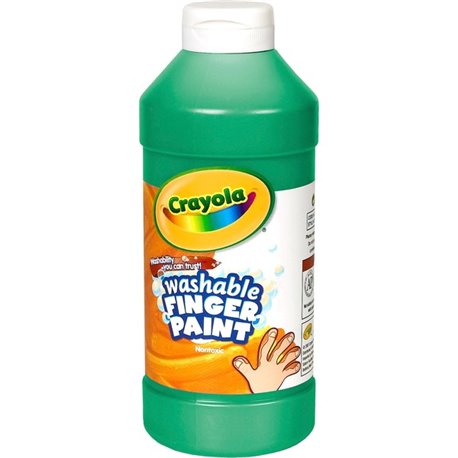 Crayola Washable Finger Paint - 16 fl oz - 1 Each - Green