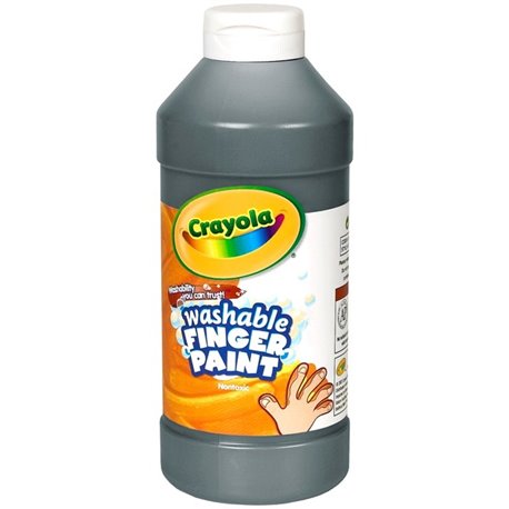 Crayola Washable Finger Paint - 16 fl oz - 1 Each - Black