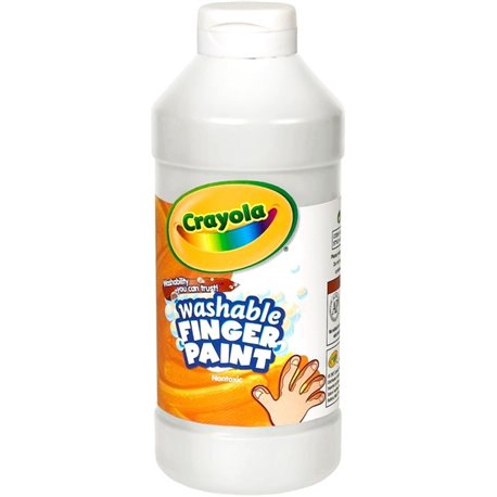 Crayola Washable Finger Paint - 16 fl oz - 1 Each - White