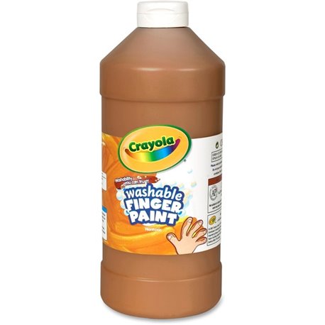 Crayola Washable Finger Paint - 2 lb - 1 Each - Brown