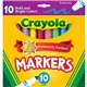 Crayola Bright/Bold Broad Line Markers - Broad Marker Point - Conical Marker Point Style - Multicolor - 10 / Pack