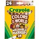 Crayola Colors Of The World Marker - Broad Marker Point - Conical Marker Point Style - Deepest Almond, Medium Golden, Light Rose