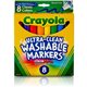 Crayola Classic Washable Marker Set - Broad Marker Point - Conical Marker Point Style - Red, Orange, Yellow, Green, Blue, Violet