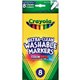 Crayola Thinline Washable Markers - Fine Marker Point - Red, Orange, Yellow, Green, Blue, Violet, Brown, Black Water Based Ink -