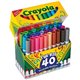 Crayola Ultra-Clean Washable Markers - Conical Marker Point Style - Assorted - 40 / Set