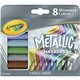 Crayola 8-color Metallic Markers - Cobalt Blue, Green Machine, Slick Silver, Copper Mine, Gold Ingot, Purple Steel, Black Iron, 