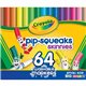 Crayola Pip-Squeaks Washable Markers - Conical Marker Point Style - 64 / Set