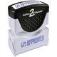 COSCO Shutter Stamp - Message Stamp - "APPROVED" - 0.50" Impression Width - 20000 Impression(s) - Blue - Rubber, Plastic - 1 Eac