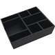 Dacasso Classic Leather Condiment Tray - Durable - Black - Genuine Leather, Faux Leather, Leatherette, Velveteen - 1 Each