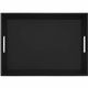 Dacasso Leather Serving Tray - Serving - Black - Leather Body - 1 Each