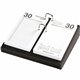 Dacasso Classic Calendar Holder - Support 3.50" x 6" Media - Leather - 1 Each - Black, Silver