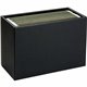 Dacasso Classic Leather Hanging File Folder Box - Media Size Supported: Letter 8.50" x 11" - Top Grain Leather, Velveteen - Blac