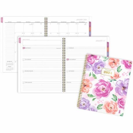 Cambridge Pippa Academic Desk Pad Calendar - Academic - Monthly - 12 Month - July 2023 - June 2024 - 1 Month Single Page Layout 