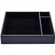 Dacasso Leatherette Conference Room Organizer - 8 x Writing Pad - 3 Compartment(s)Desktop - Black - Leatherette, Velveteen - 1 E