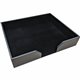 Dacasso Leatherette Conference Pad Holder - 20" x 16" x - Leatherette, Felt, Fabric - 1 Each - Black