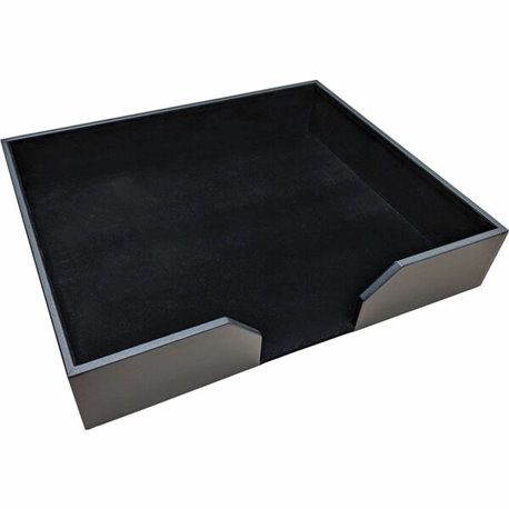 Dacasso Leatherette Conference Pad Holder - 20" x 16" x - Leatherette, Felt, Fabric - 1 Each - Black