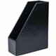 Dacasso Bonded Leather Magazine Rack - 12.5" Height x 4" Width x 10.1" DepthDesktop - Black - Leather - 1 Each