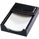 Dacasso Crocodile Embossed Black Leather Memo Holder - Support 4" x 6" Media - Leather - 1 Each - Black