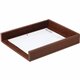 Dacasso Single Front Load Letter Tray - 2" x 10.6" - Leather - Brown