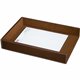 Dacasso Rustic Leather Legal-Size Letter Tray - Rustic Brown - Top Grain Leather, Velveteen - 1 Each