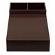 Dacasso Leatherette Coffee Condiment Organizer - Removable Lid - Chocolate Brown - Velveteen, Leatherette - 1 Each