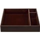 Dacasso Leatherette Conference Room Organizer Tray - 8 x Writing Pad - 3 Compartment(s)Desktop - Chocolate Brown - Leatherette, 