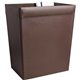 Dacasso Leather Waste Basket - 8 gal Capacity - Leatherette, Top Grain Leather - Chocolate Brown - 1 Each