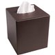 Dacasso Leather Tissue Box Cover - Leather, Velveteen