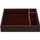 Dacasso Leather Conference Room Organizer Tray - 8 x Writing Pad - 3 Compartment(s)Desktop - Chocolate Brown - Top Grain Leather